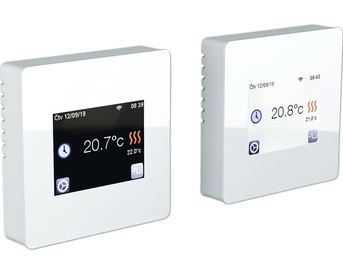 Thermostat radio Vitalheizung HVHTFT WIFI avec écran tactile blanc
