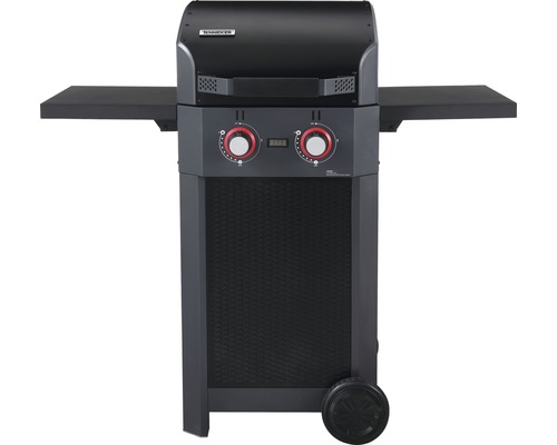 Barbecue électrique Tenneker Carbon E-Grill 122 x 58,8 x 112,4 cm avec 2300 watts, grille de barbecue en fonte 2 circuits de chauffage, affichage numérique de la température, grille de maintien en température