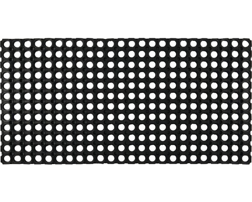 Paillasson alvéolaire en caoutchouc Domino noir 50x100 cm