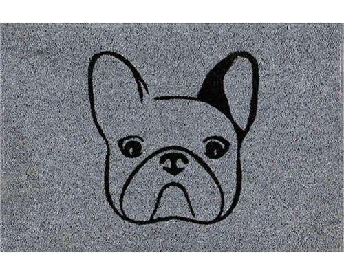 Paillasson en fibre de noix de coco Friends chien gris 40x60 cm