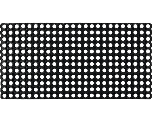 Caillebotis en caoutchouc uni noir 100x150 cm