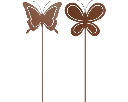 Tuteur décoratif papillon H 85 cm métal