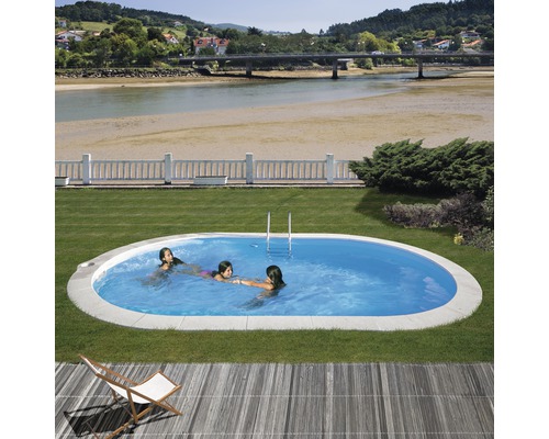 Piscine enterrée ovale 800 x 400 x 120 cm 30000 l blanc avec installation de filtre à sable Piscine enterrée ovale 800 x 400 x 120 cm 30000 l blanc avec installation de filtre à sable