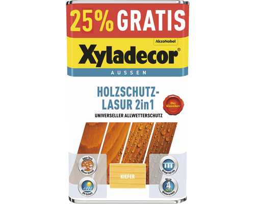 Lasure de protection du bois XYLADECOR pin 4+1 L