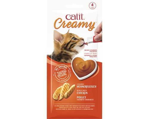 En-cas pour chats cat it Creamy poulet, paquet de 4 40 g
