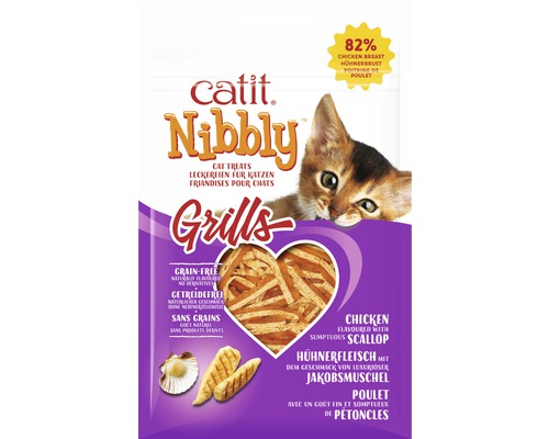 En-cas pour chats cat it Nibbly Wraps, poulet & poisson 30 g