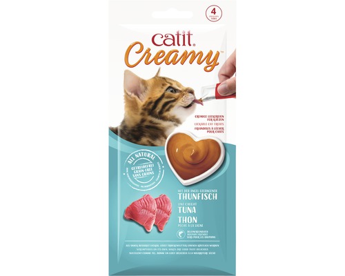 En-cas pour chats cat it Creamy thon, paquet de 4 40 g