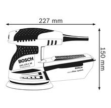 Ponceuse excentrique Bosch Professional GEX 125-1 AE avec boîte microfiltre, 3 feuille abrasive C470 (Best for Wood + Paint) et caisse à outils-thumb-4
