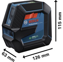 Laser à lignes Bosch Professional GLL 2-15 G avec cible laser et 4 x pile 1,5 V-LR6 (AA)-thumb-4