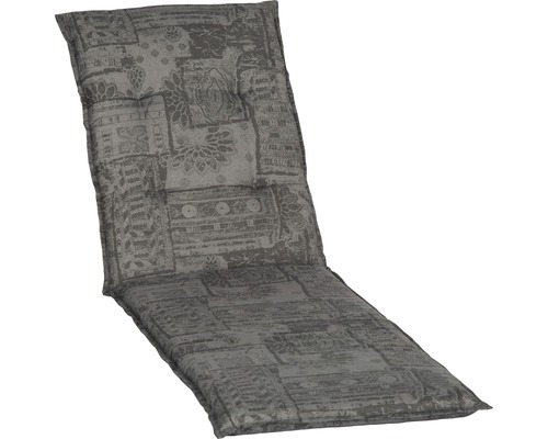 Coussin pour chaise longue beo® Boa Vista 193 x 60 cm coton-tissu mélangé anthracite gris-0