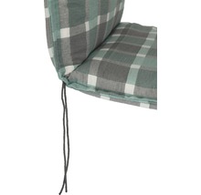 Galette d'assise pour siège à dossier bas beo® Büsum 101 x 50 cm coton-tissu mélangé turquoise gris-thumb-1