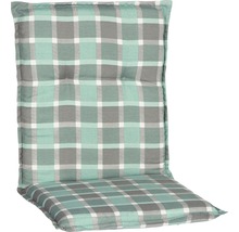 Galette d'assise pour siège à dossier bas beo® Büsum 101 x 50 cm coton-tissu mélangé turquoise gris-thumb-0