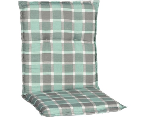 Galette d'assise pour siège à dossier bas beo® Büsum 101 x 50 cm coton-tissu mélangé turquoise gris-0