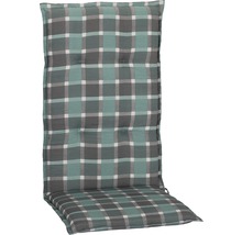 Galette d'assise pour siège à dossier haut beo® Büsum 118 x 50 cm coton-tissu mélangé turquoise gris-thumb-0