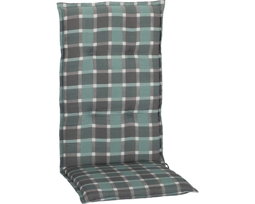 Galette d'assise pour siège à dossier haut beo® Büsum 118 x 50 cm coton-tissu mélangé turquoise gris-0
