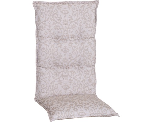 Galette d'assise pour siège à dossier haut beo® Terrassa 118 x 46 cm coton-tissu mélangé beige blanc