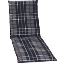 Coussin pour chaise longue 191 x 58 cm coton-tissu mélangé anthracite gris-thumb-0