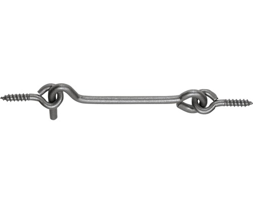 Sturmhaken mit Öse, 100 x 4,0 mm, Galv. gelb verzinkt