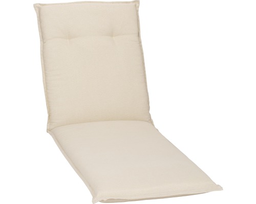 Coussin pour chaise longue 191 x 58 cm coton-tissu mélangé beige naturel-0