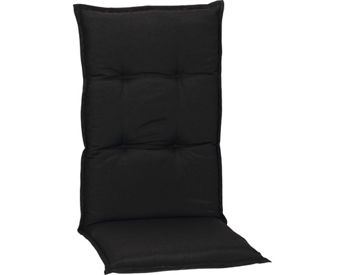 Galette d'assise pour siège à dossier haut 118 x 46 cm coton-tissu mélangé anthracite noir-0