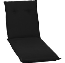 Coussin pour chaise longue 191 x 58 cm coton-tissu mélangé anthracite noir-thumb-0
