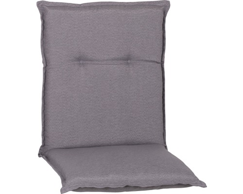 Galette d'assise pour siège à dossier bas 98 x 46 cm coton-tissu mélangé gris-0