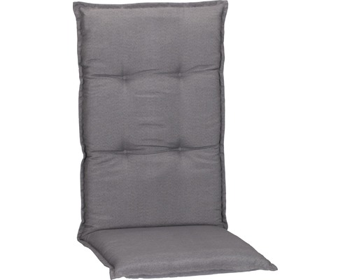 Galette d'assise pour siège à dossier haut 118 x 46 cm coton-tissu mélangé gris-0