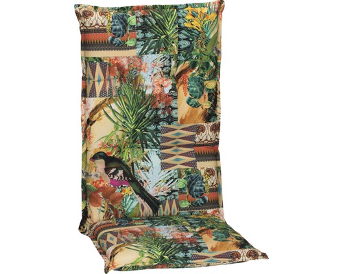 Galette d'assise pour siège à dossier haut 118 x 46 cm coton-tissu mélangé beige marron vert-0