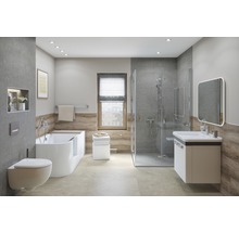 Keramag / GEBERIT spülrandloses Tiefspül-WC Renova Comfort erhöht weiß wandhängend 500694011-thumb-8