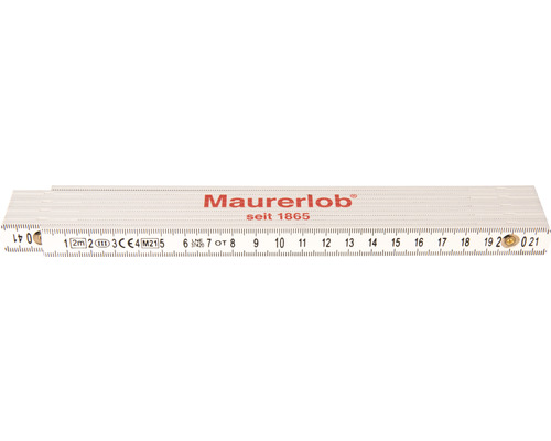 Mètre pliant Maurerlob 2 m, plastique
