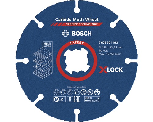 Disque à tronçonner Bosch Professional CMW Expert Ø 125x22 mm, insert X-LOCK