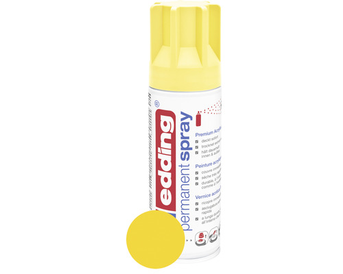 Peinture en bombe aérosol edding® Permanent Spray jaune signalisation mat 200 ml