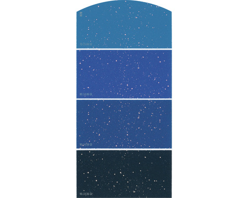 Carte échantillon de peinture H28 effet scintillant intense Univers des couleurs bleu 21x10 cm