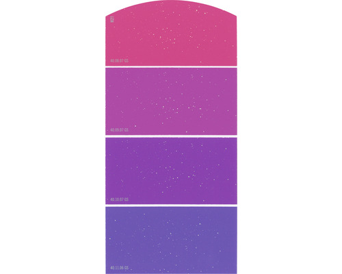 Carte échantillon nuancier H21 effet scintillant doux Univers des couleurs rose vif 21x10 cm