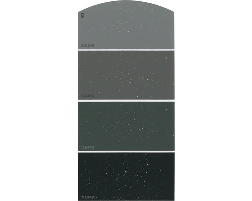 Carte échantillon de peinture H23 effet scintillant doux Univers des couleurs gris 21x10 cm