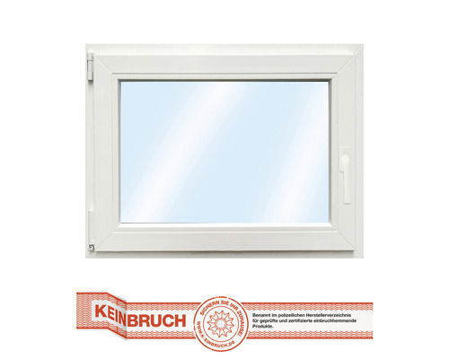 Kunststofffenster 1-flg. RC2 VSG ARON Basic weiß 1050x900 mm DIN Links-0
