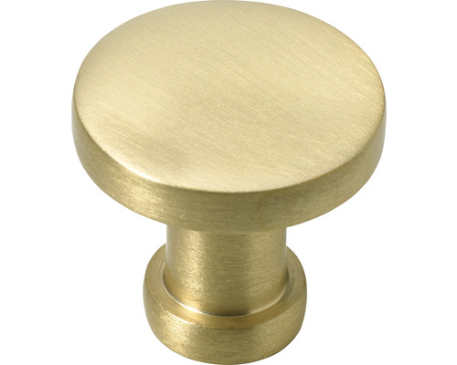 Bouton de meuble alu gold brossé ØxH 26/24 mm