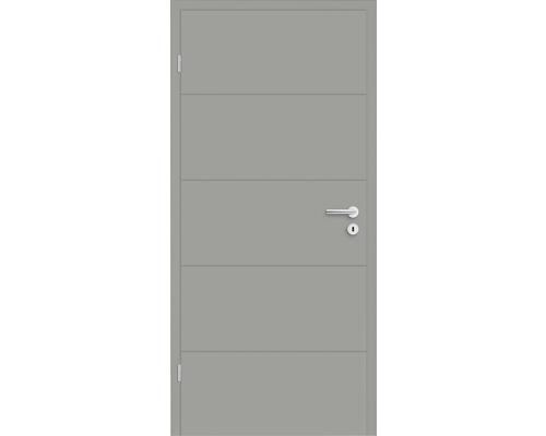 Porte intérieure Pertura Perla 05 laque gris élégant 86x198,5 cm gauche-0