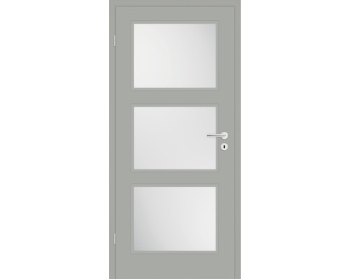 Porte intérieure Pertura Mila 02 laque gris noble 86x198,5 cm gauche avec découpe HM (sans verre)