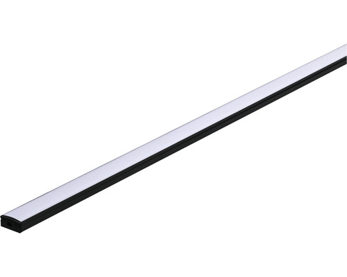 Profilé aluminium Paulmann avec diffuseur blanc Base alu/noir 2,0 m