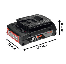 Batterie de rechange Bosch GBA 18 V Li (2.0 Ah)-thumb-1
