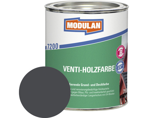 MODULAN 7200 Venti-Holzfarbe RAL 7016 anthrazitgrau 750 ml