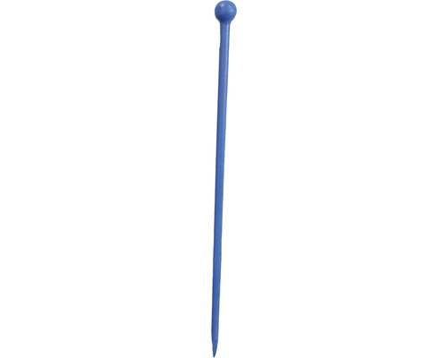 Pied-de-biche avec boule et pointe, 1250x30mm, bleu