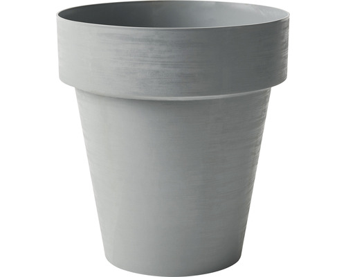 Pot de fleurs Time Ø 35 cm h 38 cm en plastique recyclé gris