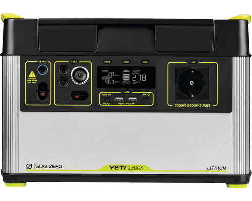 Goal Zero Yeti 1500x Batterie: Li-Ion NMC, 1516 Wh (10,8 V, 140,3 Ah) 20,7 kg commande par application