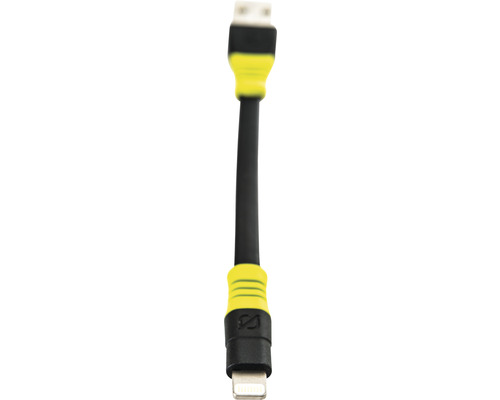 Câble de raccordement Goal Zero câble USB vers Lightning noir et jaune 12 cm