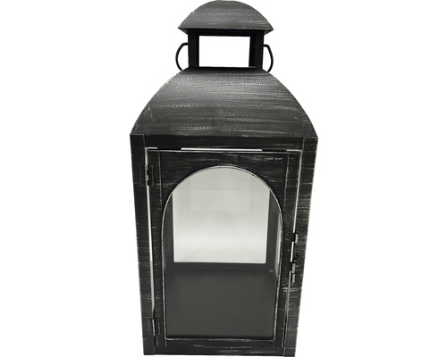 Lanterne Lafiora métal 21 x 21 x 45 cm noir