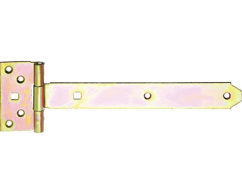 Charnière à penture droite Type 124 légère, 250x33mm, galvanisée jaune