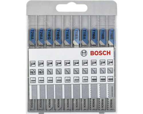 Lame de scie sauteuse kit Bosch X-Pro Line pour métal 10 lames