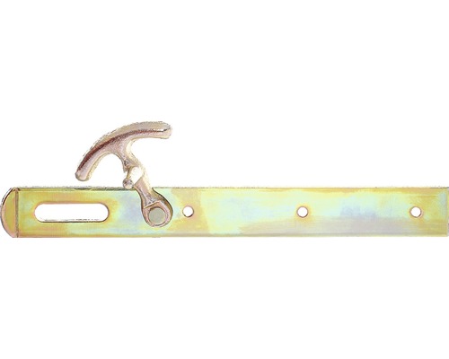 Überfalle mit Haken, 250 x 30 mm, Galv. gelb verzinkt